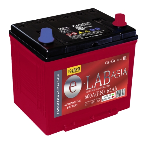 Аккумулятор E-LAB  ASIA  6СТ 65 0(R+)