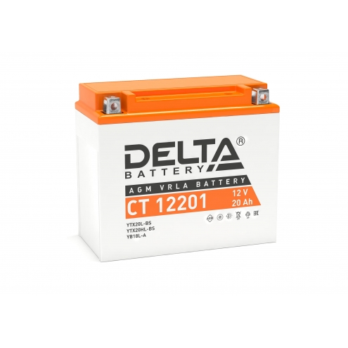 Аккумулятор Delta  CT 12201 20 А 0(R+)
