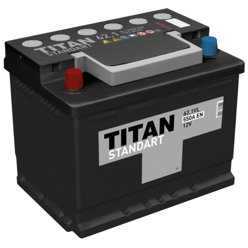 Аккумулятор TITAN  Standart 62 1(L+)