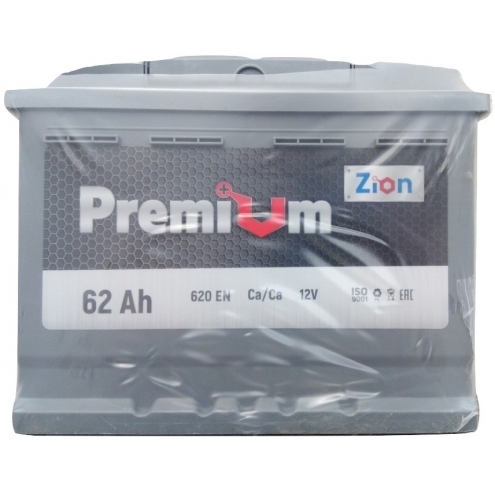 Аккумулятор ZION PREMIUM  6 СТ 62 0(R+)
