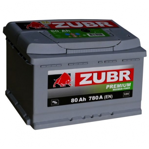 Аккумулятор ZUBR  Premium 80 0(R+)