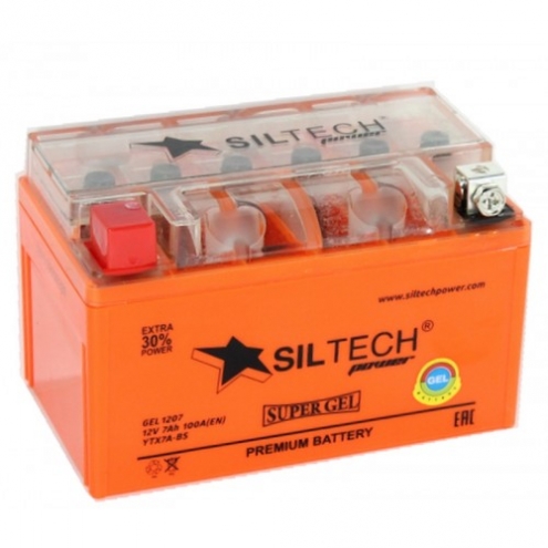 Аккумулятор SILTECH GEL 1207 YTX7A-BS 12V7 1(L+)