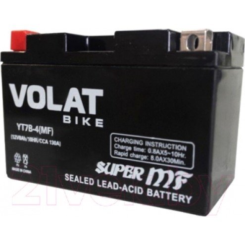 Аккумулятор VOLAT  YT7B-4 (MF) 8 1(L+)