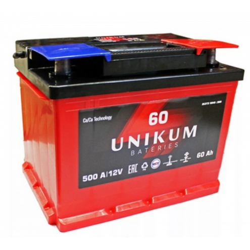 Аккумулятор UNIKUM  6 СТ 60 0(R+)