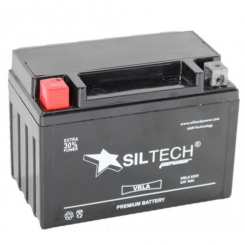 Аккумулятор SILTECH VRLA 1209 YTX9-BS 12V9 1(L+)