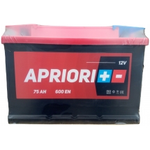 Аккумулятор APRIORI  6 СТ  75 0(R+) Аккумулятор APRIORI  6 СТ  75 0(R+)