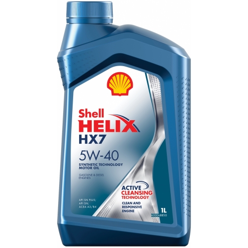 Масло моторное полусинтетическое SHELL  Helix Plus НХ7 Extra 5W-40 1