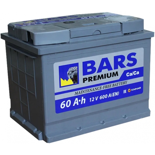 Аккумулятор BARS  Premium 6 СТ  60 0(R+)