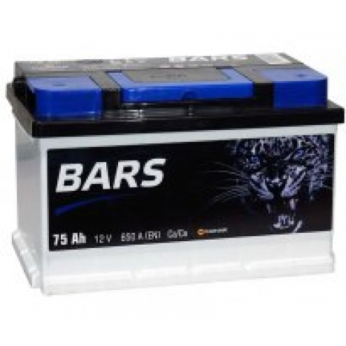 Аккумулятор BARS  6 СТ низкий 75 0(R+)