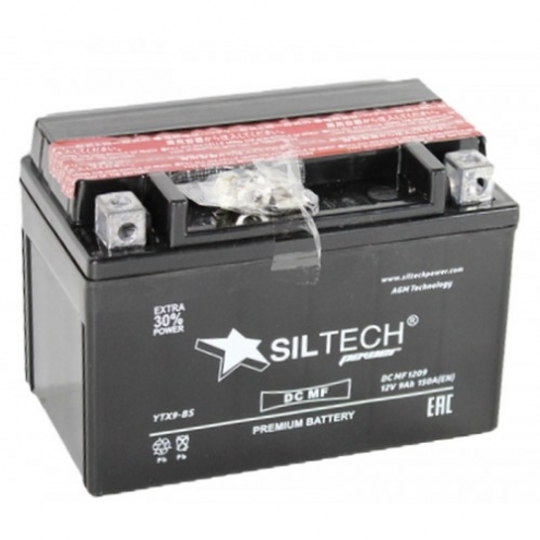 Аккумулятор SILTECH DC MF 1209 YTX9-BS AGM 12V9 1(L+)