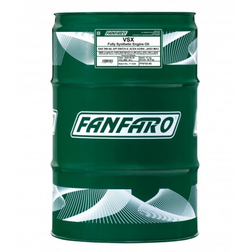 Масло моторное синтетическое Fanfaro VSX 5W-40 60