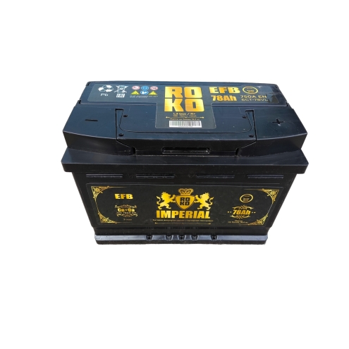 Аккумулятор ROKO  IMPERIAL EFB 6 СТ  78 0(R+)