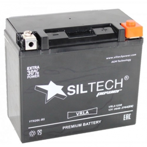 Аккумулятор SILTECH VRLA 1220.1 YTX20-BS 12V20 1(L+)