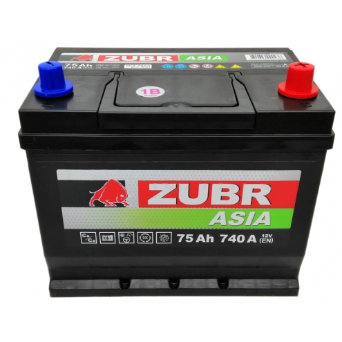 Аккумулятор ZUBR  Premium ASIA  6СТ 75 1(L+)