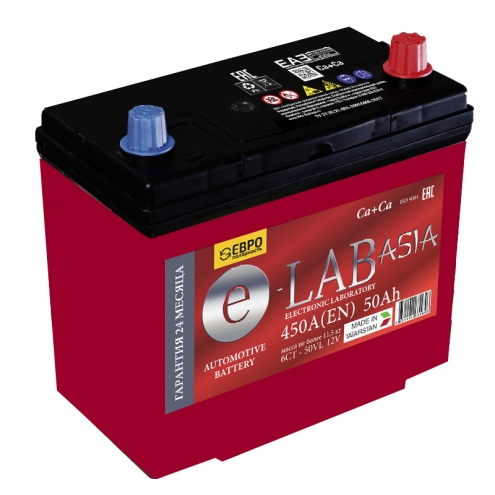 Аккумулятор E-LAB  ASIA  6СТ 50 0(R+)