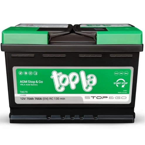 Аккумулятор TOPLA AGM STOP&GO  70 0(R+)
