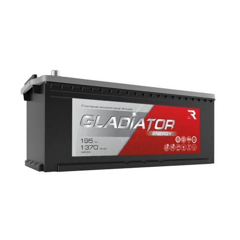 Аккумулятор Gladiator Energy  6 СТ конус  195 4(-+)