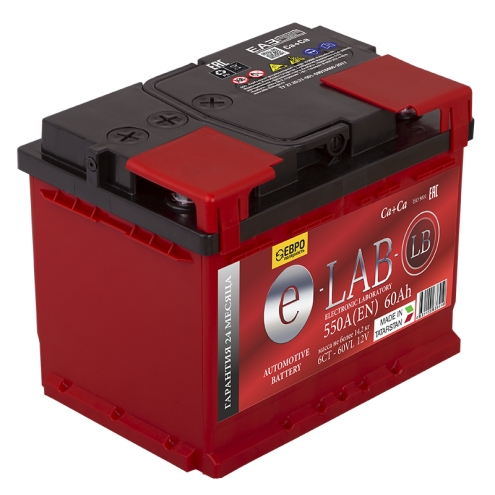 Аккумулятор E-LAB  низкий 6СТ 60 1(L+)