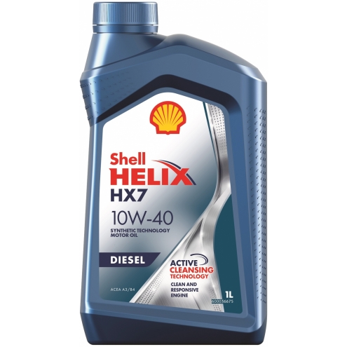Масло моторное полусинтетическое SHELL  Helix Diesel НХ7 10W-40 1