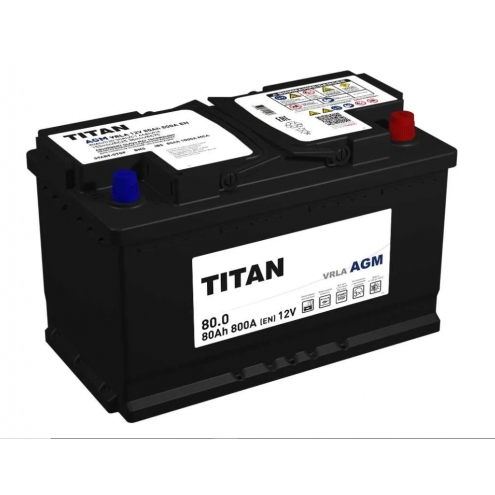 Аккумулятор TITAN  AGM  80 0(R+)