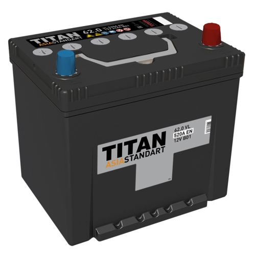 Аккумулятор TITAN  Asia Standart 62 0(R+)