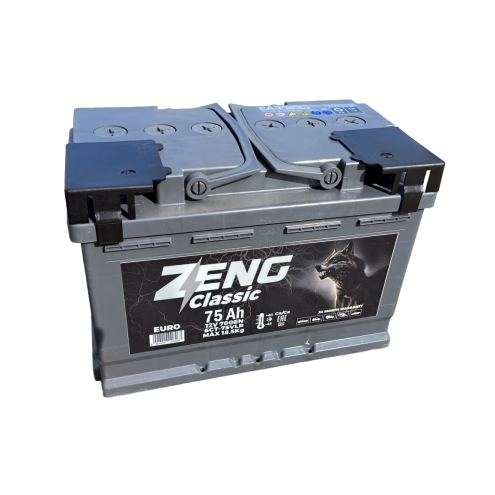 Аккумулятор Zeng Classic  6 СТ  75 0(R+)