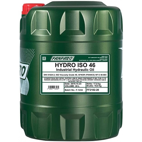 Масло гидравлическое минеральное Fanfaro FF Hydro ISO 46 10