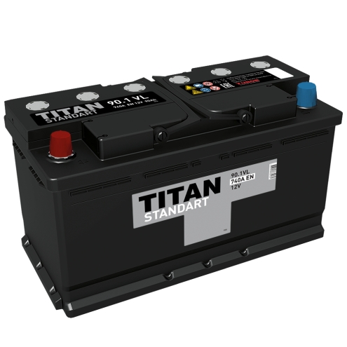 Аккумулятор TITAN  Standart 90 1(L+)