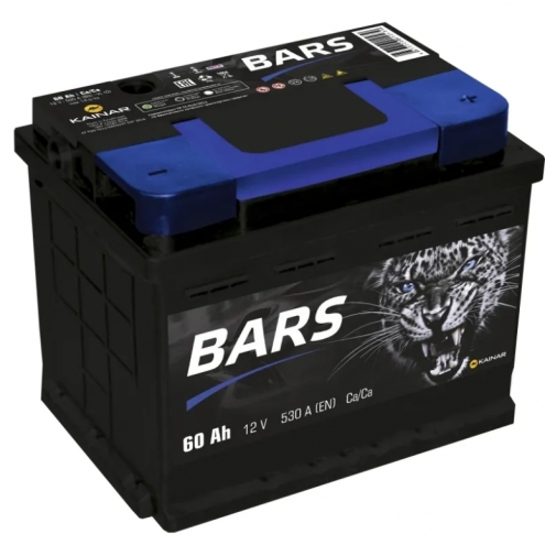 Аккумулятор BARS  6 СТ  60 0(R+)