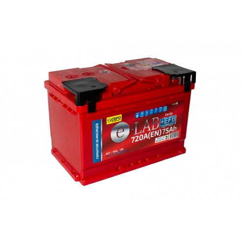Аккумулятор E-LAB EFB EFB 6 СТ  75 0(R+)