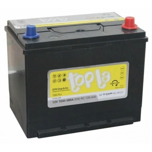 Аккумулятор TOPLA EFB STOP&GO  70 JIS 0(R+)