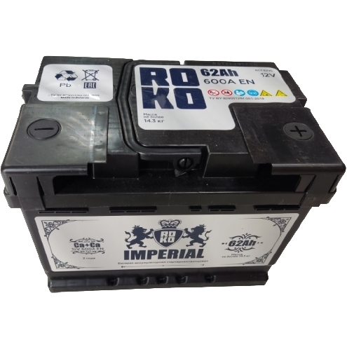 Аккумулятор ROKO  IMPERIAL 6 СТ низкий  62 0(R+)