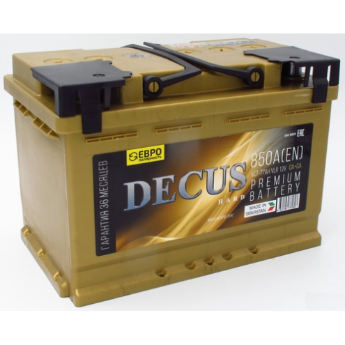 Аккумулятор DECUS  Золото  77 0(R+)
