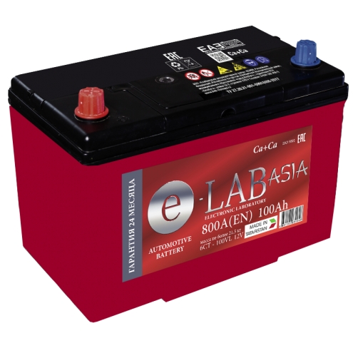 Аккумулятор E-LAB  ASIA  6СТ 100 1(L+)