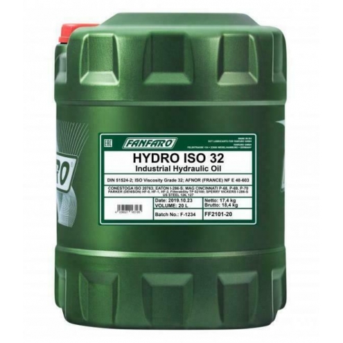 Масло гидравлическое минеральное Fanfaro FF Hydro ISO 32 20