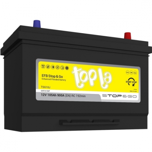 Аккумулятор TOPLA EFB STOP&GO 105 JIS 0(R+)
