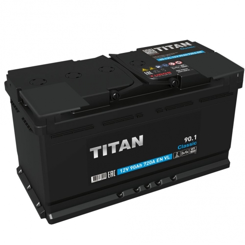 Аккумулятор TITAN  Classic 90 1(L+)