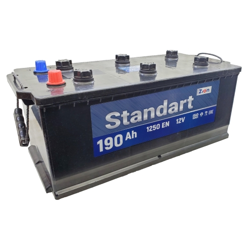 Аккумулятор ZION  Standart 6 СТ конус плоский  190 4(-+)