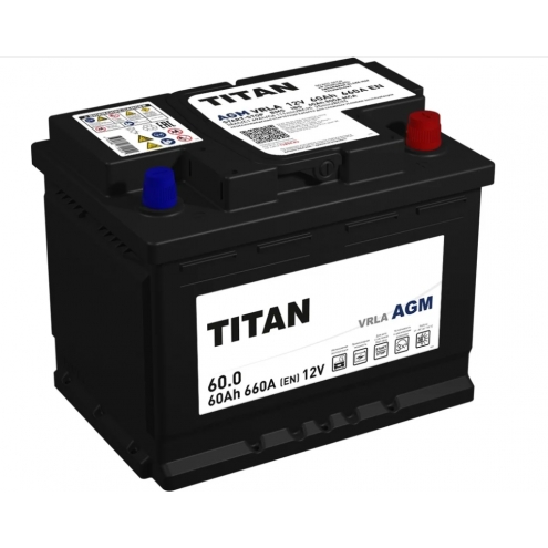 Аккумулятор TITAN  AGM  60 0(R+)