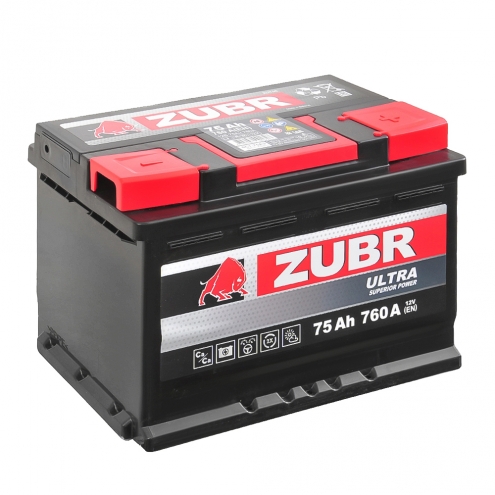 Аккумулятор ZUBR  Ultra  75 0(R+)