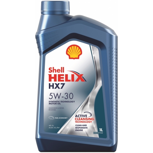 Масло моторное полусинтетическое SHELL  Helix Plus НХ7 Extra 5W-30 1