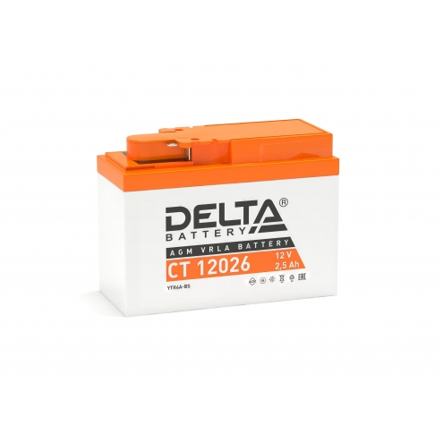 Аккумулятор Delta  CT 12026 2,5 А Боковая (R+)