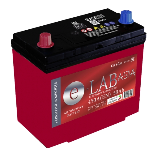 Аккумулятор E-LAB  ASIA  6СТ 50 1(L+)