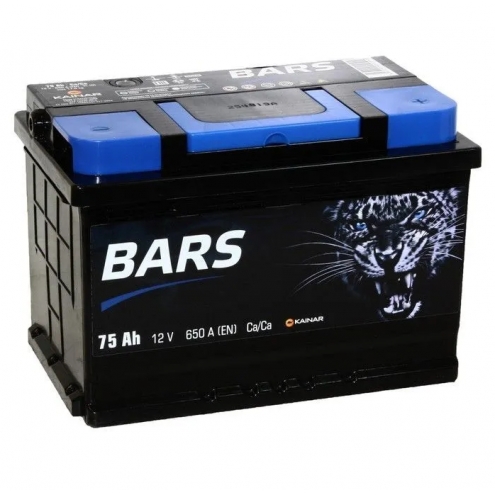 Аккумулятор BARS  6 СТ  75 0(R+)