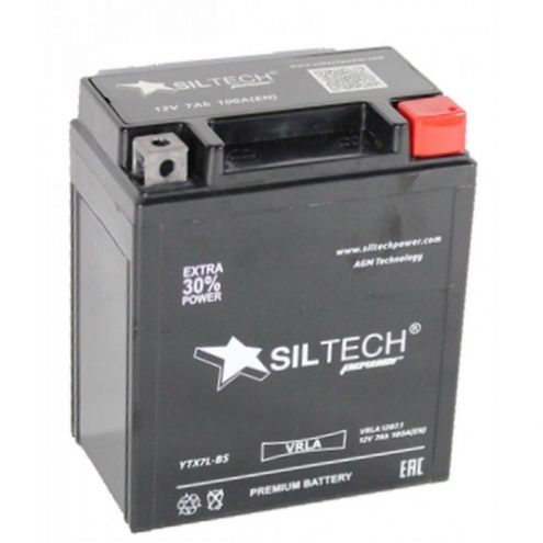 Аккумулятор SILTECH VRLA 1207.1 YTX7L-BS 12V7 0(R+)