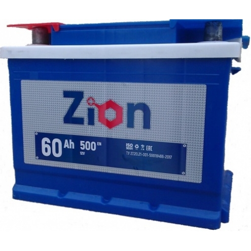 Аккумулятор ZION  6 СТ 60 1(L+)