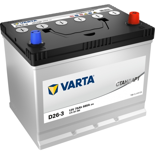 Аккумулятор VARTA  Стандарт JIS 75 0(R+)