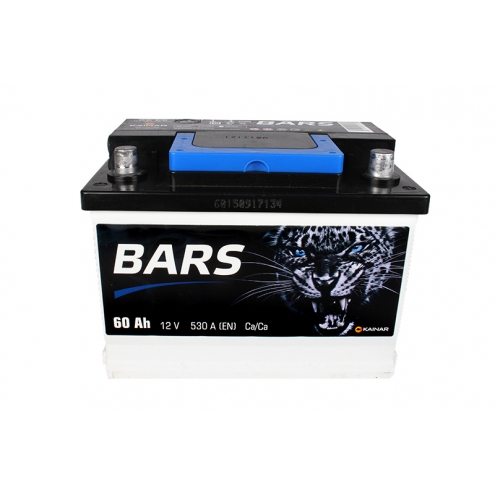 Аккумулятор BARS  6 СТ низкий 60 0(R+)