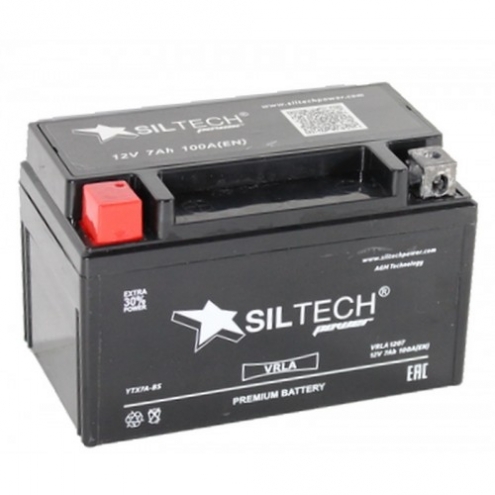 Аккумулятор SILTECH VRLA 1207 YTX7A-BS 12V7 1(L+)