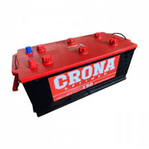 Аккумулятор CRONA  6 СТ конус плоская узкий 190 4(-+)
